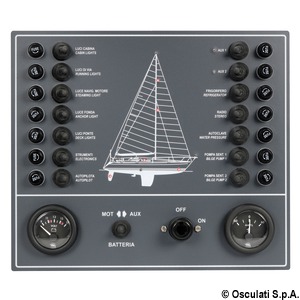 Electric control panel for sail boat 14 switches